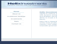 Tablet Screenshot of helix-investments.com
